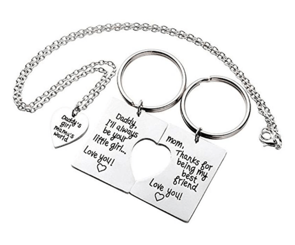 Daddy's Girl Mama's World Necklace & Keychains