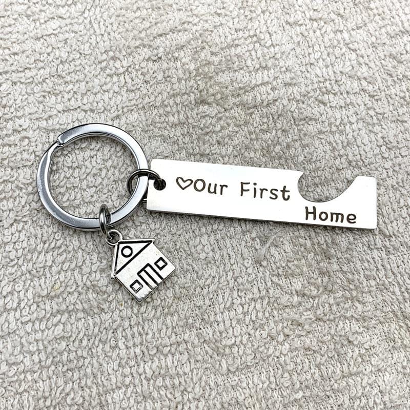 Our First Home Keychain Set for First Time Homeowners