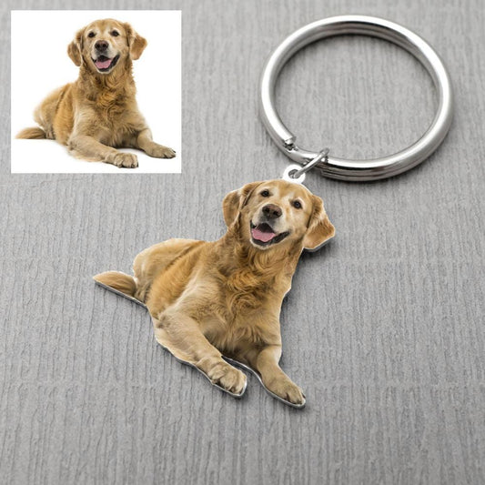 Pet Portrait Keychain for Cats, Dogs and Other Pets