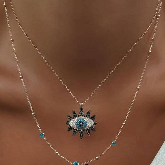 Evil Eye Amulet | Necklace & 3 Style Earrings