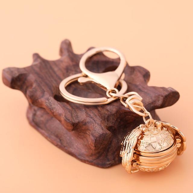 Angel Wing Expanding 4 Photo Round Pendant Locket Keychain Or Necklace