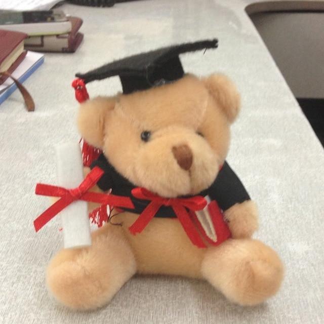 Graduation Teddy Bear Keychain with Cap, Tassel, and Diploma